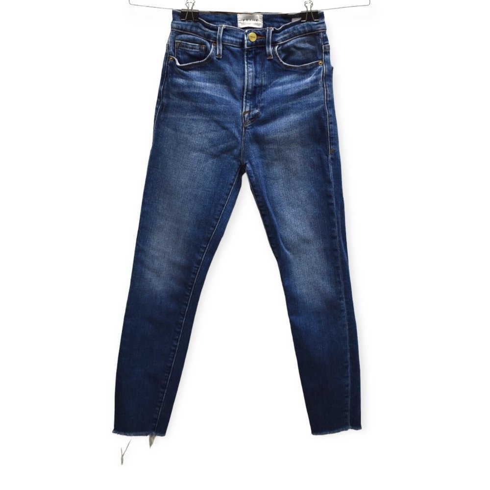 Frame Jeans 25 Womens All High Rise Cigarette Denim Skinny Cotton Blend